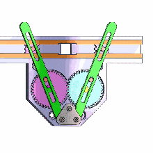 mechanism design a001-rotating linear motion gear rod mechanical engineering model part robot robotics 3d printing rotating to 3d print model - Mito3D