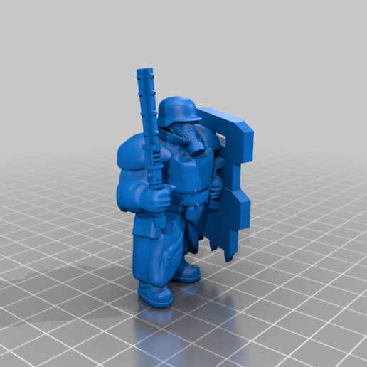 meccanizzata orco art modelli warhammer 40k ogryn krieg guardia imperiale 3D print model - Mito3D