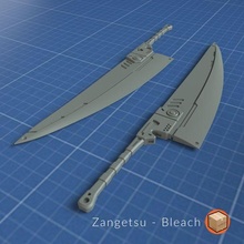 mécanisé version zangetsu pack 39 armes gundam gunplabuilder arme feu accessoires gundamfan viril ibo eau Javel 3d print model - Mito3D