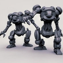 mecha jogo miniaturas robô scifi wargames brinquedo 3d print model - Mito3D