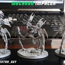 mechron impaler + 60mm base art 3d print 3dprint stl resin hobby sculpt figures mech robot wargaming minis miniatures tabletop gaming 3d print model - Mito3D