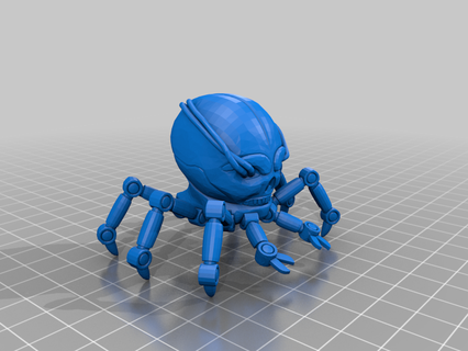 mechsect mini-figure bombshell collectible cyborg ion fury miniature spider toy creatures 3d print model - Mito3D