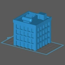 mechwarrior building 2 battletech city low poly urban terrain scenery block flats 3d print model - Mito3D