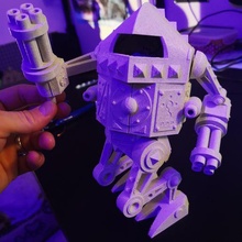 meckabot + minibot impression endroit soutiens facile robot jouet fléchir flexi souple articulé bot cyborg décoration lueur futur invention mixte mignonne posable multi lame 3d print model - Mito3D