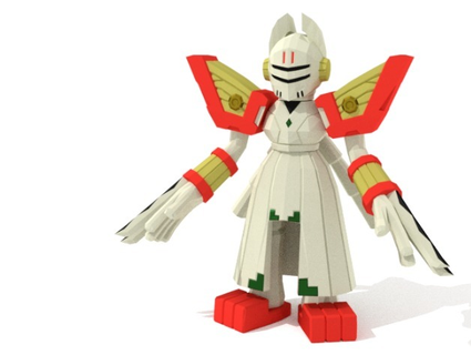 medabots foxuno Jeu action anime assembler Assemblée bot figure Renard pièces robot jouet 3d print model - Mito3D