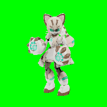 medabots medarot mgy00 arubaru gato juego 3d print model - Mito3D