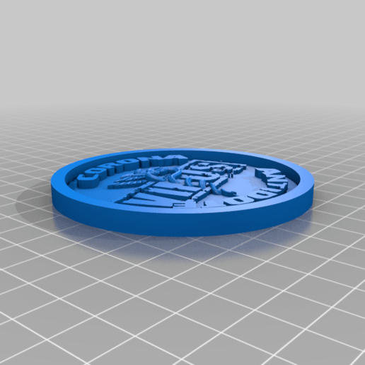 medaillon corona antídoto art coronavirus virus señales de logotipos 3D print model - Mito3D