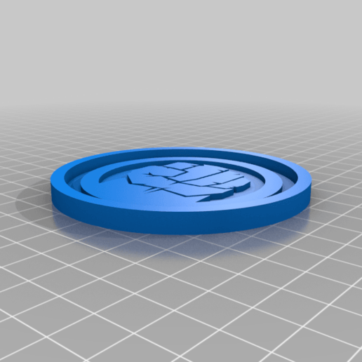 medaillon hulk art signs logos badge 3D print model - Mito3D