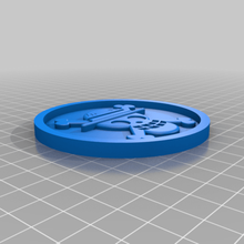 médaille d'une seule pièce art signes logos une d' 3d print model - Mito3D