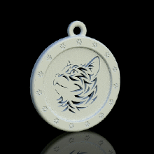 medalla porte cl llave anillo 3d print model - Mito3D