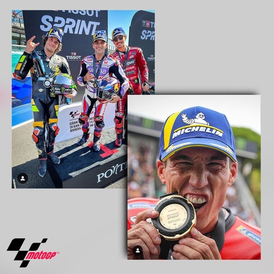 medalha motogp arrancada tecido moto marca marquez réplica motocicleta rossi 46 capacete corrida motor carrera motos pólo f1 3d print model - Mito3D