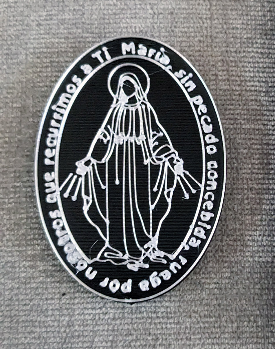medalha milagroso cruz Deus maria medalhão milagre sagrado coração virgen virgem Maria 3d impressão 3D print model - Mito3D