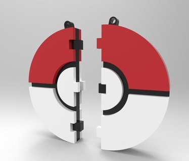 medalla pokeball keychan keyring pokemon pokemongo toy accessories 3d print model - Mito3D