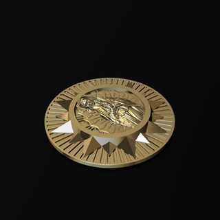 Medalla Virgen Guadalupe modelo 3d Dije oro Joyas 18k madalyalar din 3d print model - Mito3D