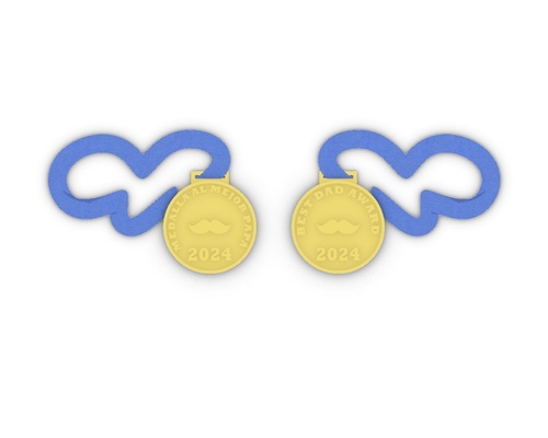 médailles para el mieux bouillie regalo papa médaille 2024 prix 3d print model - Mito3D