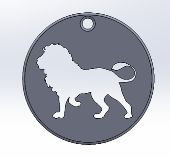 medallion astrology sign lion Home astrological decoration 3d print model - Mito3D
