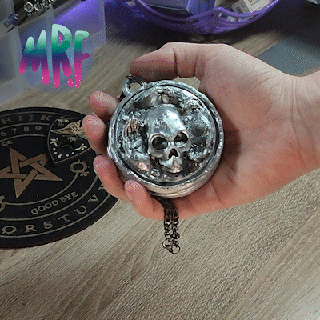medallion hidden halloweenxcults gold jewelry sterling silver pendant necklace jewel halloween fashion beauty skull skullring complement 3d print model - Mito3D