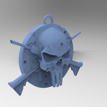 medallion punisher marvel weapons 3d print model - Mito3D