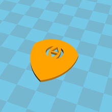 médiateur de la guitare pick outil plectre musique 3d print model - Mito3D