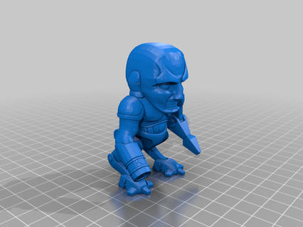 medic mini-figure collectible cyborg model quake 2 quakecon strogg toy creatures 3d print model - Mito3D