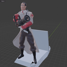 medic tf2 stand smartphone doctor team fortress telephone 3d print model - Mito3D
