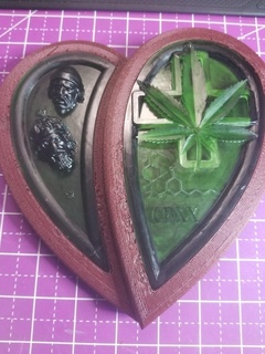 médico marijuana corazón conformado caja frio legal canabis casa suministros 3d print model - Mito3D
