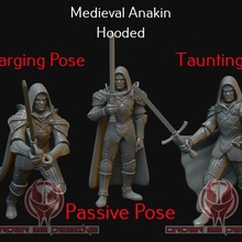 medieval Anakin legión escala estrella guerras fantasía dnd mazmorras dragones miniaturas juego guerra mesa martillo canción of fuego hielo 3d print model - Mito3D