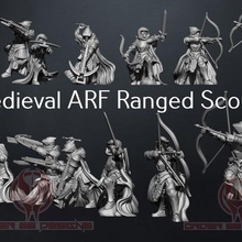 medieval arf archer scouts squad - legion scale star wars fantasy dnd dungeons and dragons miniatures wargaming tabletop warhammer song of fire ice 3d print model - Mito3D