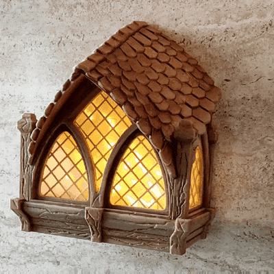 medieval balcony - lamp window architecture bay ancient facade box timbered 3d print model - Mito3D