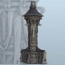 medievale grande Torre warhammer resina fdm età sigmar bullone azione terreno miniature scenario 28mm 32mm 15mm architettura Casa edificio gioco guerra figure 3d print model - Mito3D