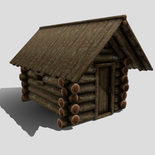 medieval cabin various shack woods house prop asset game 3d print model - Mito3D