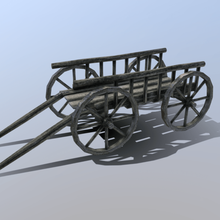 medieval cart game asset ready weapon english house low poly tudor fantasy 3d print model - Mito3D