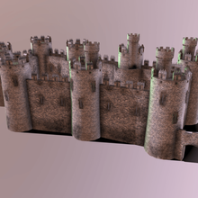 ortaçağ kalesi çeşitli kule şövalyeler Ortaçağ kale 3d print model - Mito3D