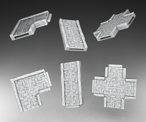 mittelalterlich schloss diorama terrain straße stücke spiel zug turm gewächshaus tischplatte miniaturen krieg anime schlüsselbund 40 hammer mauer 3d print model - Mito3D