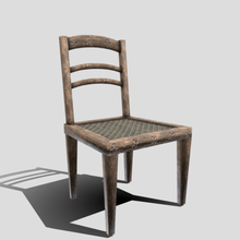 mittelalterlicher Stuhl home mittelalterliche fantasy tudor low-poly Haus Englisch Waffe Spiel bereit asset 3d print model - Mito3D