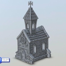 medieval church 15 - warhammer resin age sigmar bolt action flames war architecture house thumbnails building scenery wargame figures game land dungeon fantasy games accessories 3d print model - Mito3D
