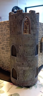 medieval corner tower fantasy door stone d&d dungeons dragons munchkin 3d print model - Mito3D