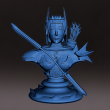 medieval elf bust base miniature board game dyd warhammer stage role chess archer scenario 3d print model - Mito3D