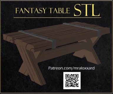 medieval fantasia tabela dnd masmorras dragões miniatura madeira jantar taberna d 3d impressão modelo economizador dinheiro 3d print model - Mito3D