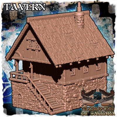 médiéval fantaisie taverne jeu dnd miniature givre mordheim donjons dragons résine base présupporté 3d print model - Mito3D