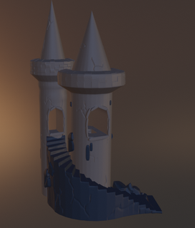 medieval fantasia torre castelo role playing jogos livros atormentar oleiro animais terror brinquedos arte torres 3d print model - Mito3D