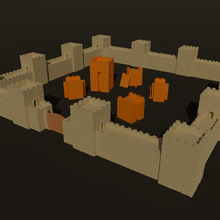 medievale fortezza costruttore gioco castello chateau roccaforte cittadella solidità giocattolo costruzione Lego giocattoli cavalieri cavaliere crociato 3d print model - Mito3D