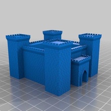 medieval fortaleza ventanas arquitectura personalizado edificios estructuras 3d print model - Mito3D