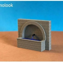 medieval fountain castle scale figures playmobil 3d print model - Mito3D