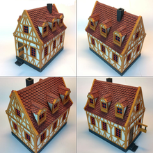 médiéval Cadre maison décoration table wargaming terrain architecture dnd village bâtiment rpg 28mm stylo papier miniature marteau guerre 3d print model - Mito3D