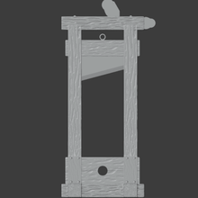 medieval guillotine updated version fantasy games gaming rpg rpgs d&d ad&d dungeons & dragons scatter role playing 28mm 32mm torture 3d print model - Mito3D
