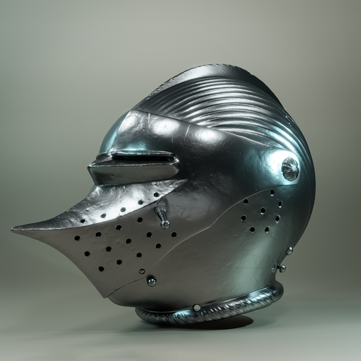 medievale casco arte timone collezione ornamentale film cavaliere sla resina arredamento scultura decorazione armatura 3D print model - Mito3D