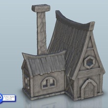 medieval hosue chimney - warhammer age sigmar bolt action flames war architecture house thumbnails building scenery wargame figures game land dungeon fantasy games accessories 3d print model - Mito3D