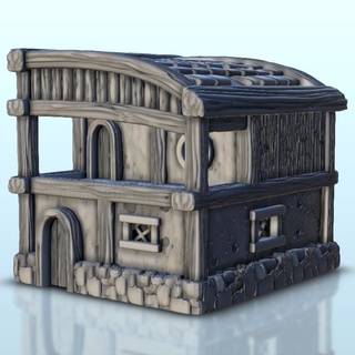 medieval hotel flat roof terrace 5 - warhammer age sigmar alkemy art war rose warcrow saga architecture house thumbnails building scenery wargame figures game land dungeon dark fantasy games accessories middle 3d print model - Mito3D