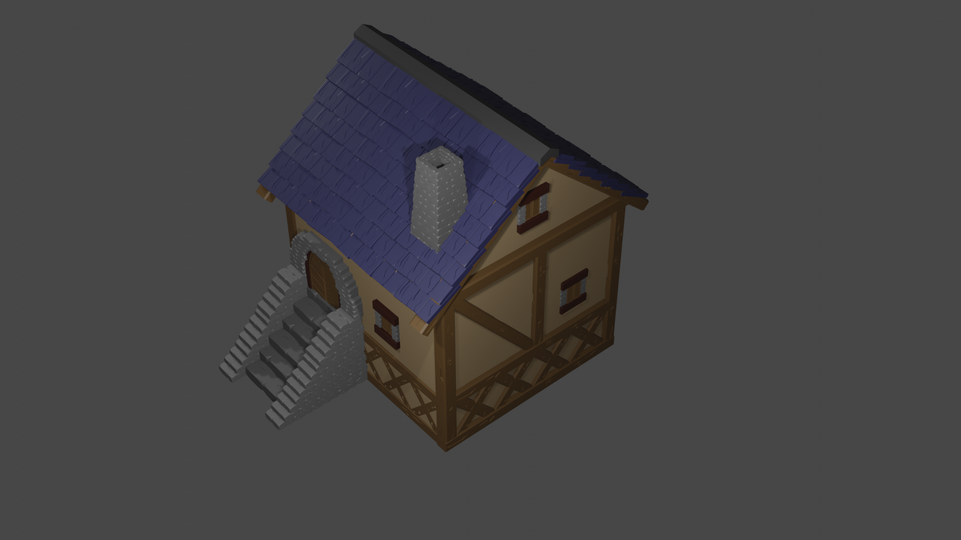 medieval house 3d art wexik 3dwex figure architecture 3D print model - Mito3D